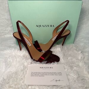 Aquazzura Burgundy Slingback Heels 💋